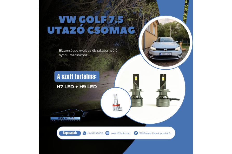 VW Golf 7.5 utazó csomag